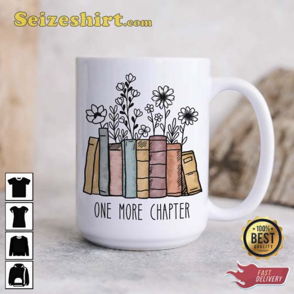 One More Chapter Floral Book Mug