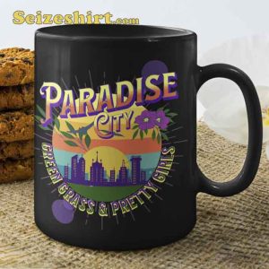 Paradise City Green Grass Pretty Girls Black Mug