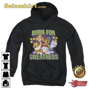 Paw Patrol Born For Greatness Youth Black Shirts