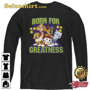 Paw Patrol Born For Greatness Youth Black Shirts