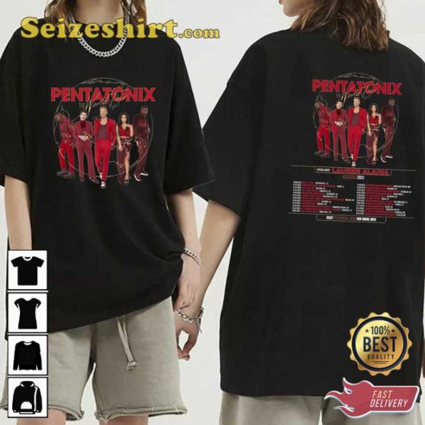 Pentatonix The World Tour Summer 2023 Shirt