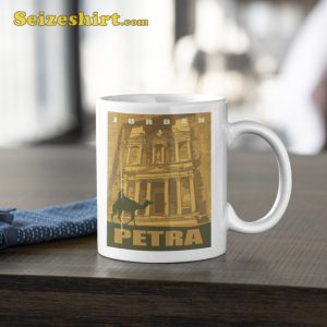 Petra Jordan Retro Vintage Poster Ceramic Mug