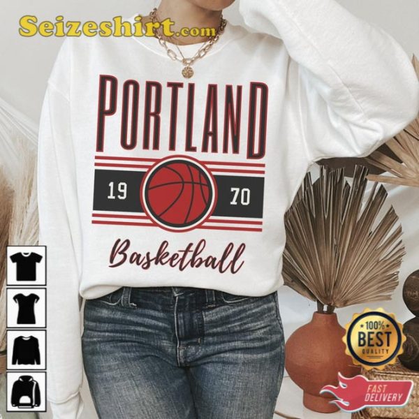 Portland Basketball Retro Crewneck Sweatshirt Gift For Fan