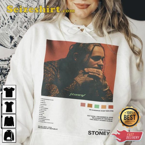 Post Malone Stoney Album Tracklist Shirt