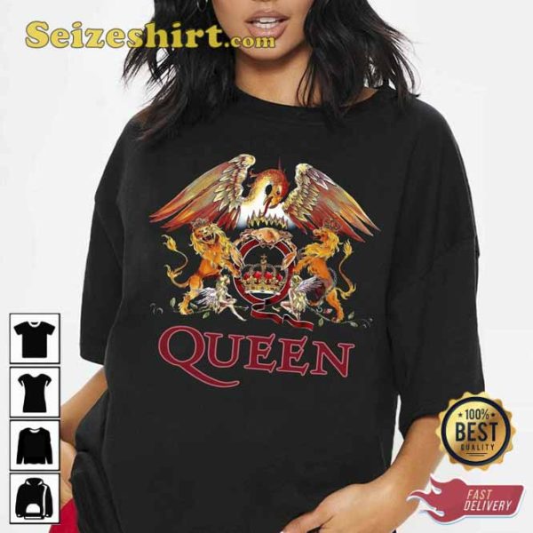 Queen Crest Freddie Mercury Brian May T-Shirt