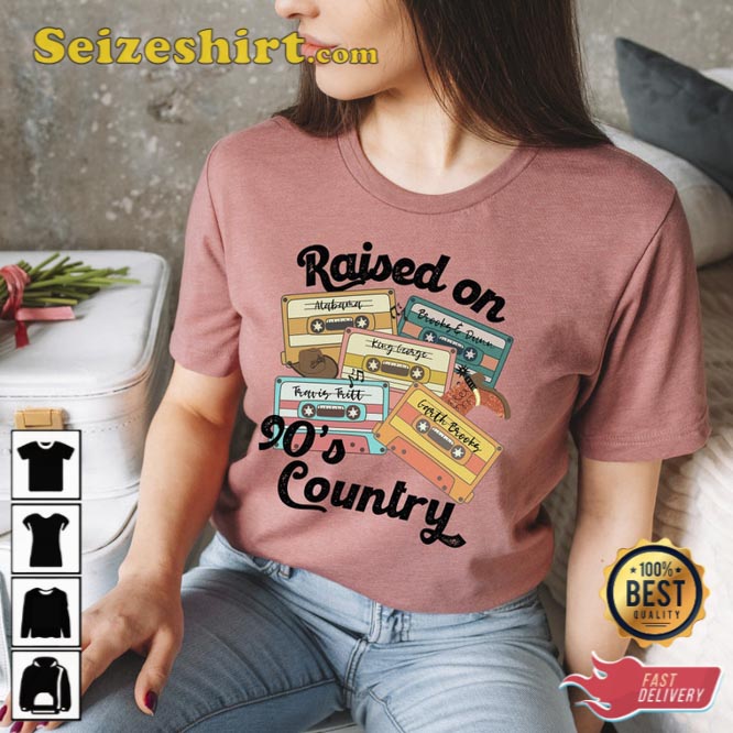 Raised On 90s Country Western Music Shirt