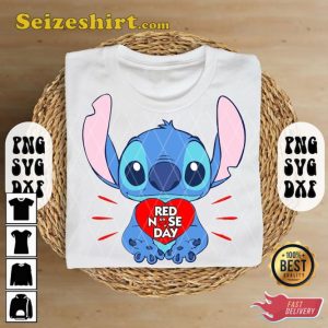 Red Nose Day Stitch Cricut Friendly Unisex T-Shirt