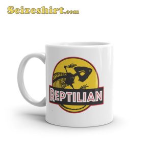 Reptilian Alien Ufo Conspiracy Lover Jurassic Skeleton Logo Dinosaur Mug