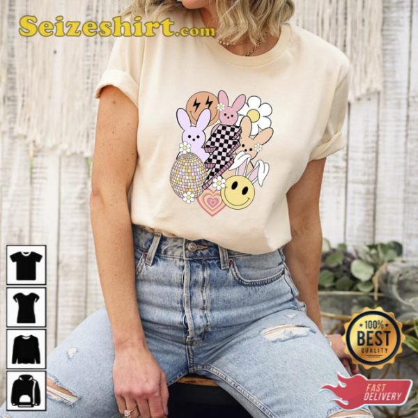 Retro Crystal Easter Egg Shirt Gift For Day