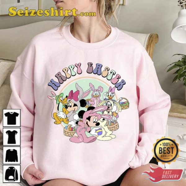 Retro Disney Easter Sweatshirt Mickey And Friends