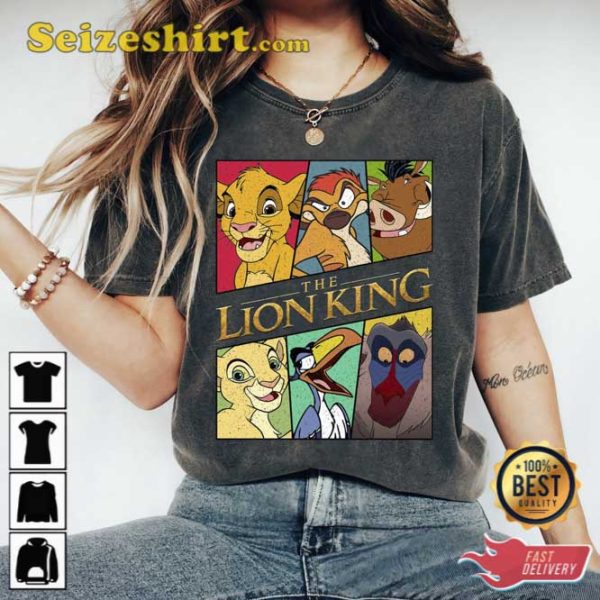 Retro Disney The Lion King Movie Characters Shirt