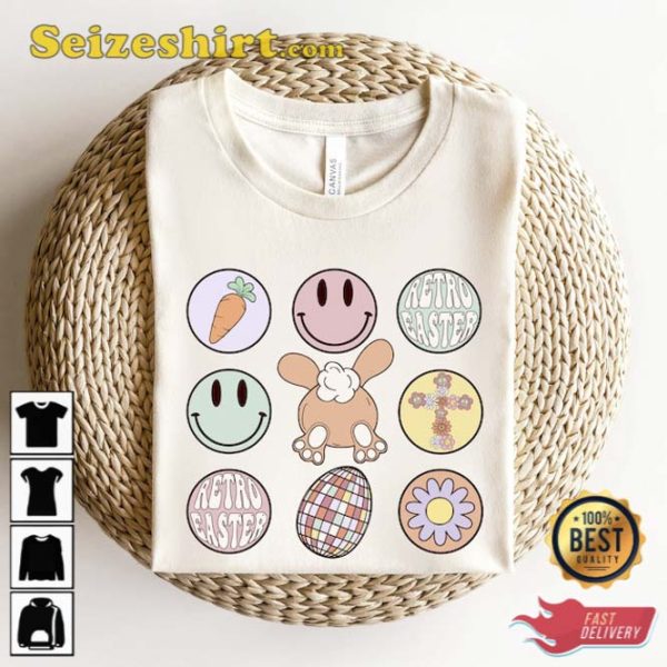 Retro Easter Bunny Shirt Gifta For Holiday