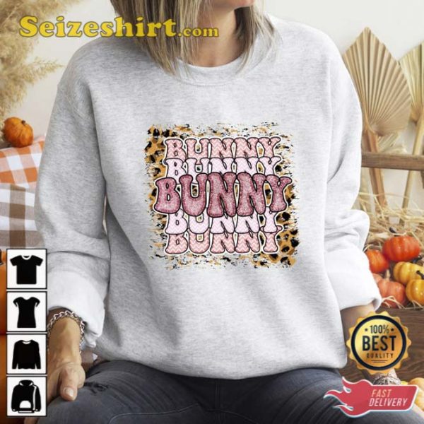 Retro Leopard Easter Bunny Sweatshirt
