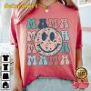 Retro Smiley Face Mama T-Shirt Gift For Mothers Day