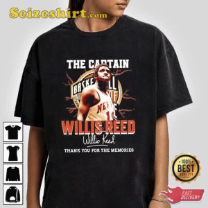Willis Reed The Captain Basketball Legend Signature 1942-2023 Shirt