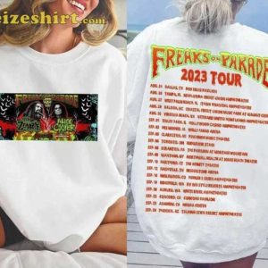 Rob Zombie Alice Cooper Freaks On Parade Tour 2023 Shirt