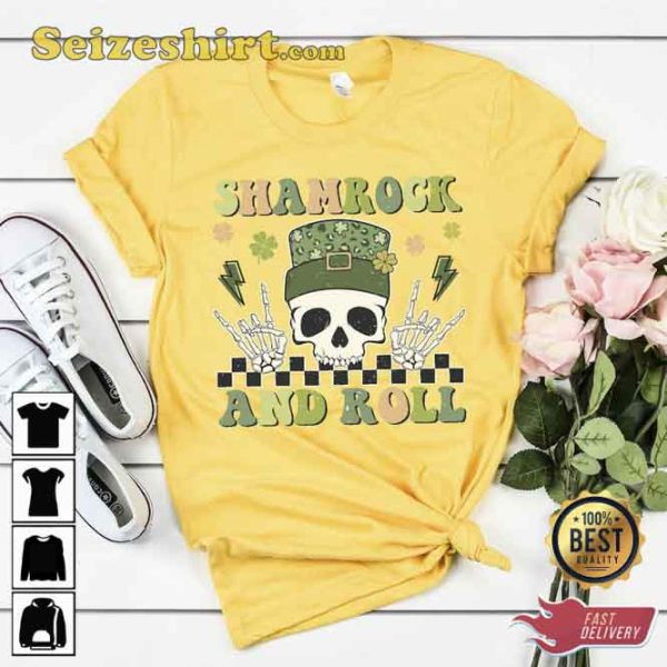 Rock And Roll Skeleton Hand Shirt