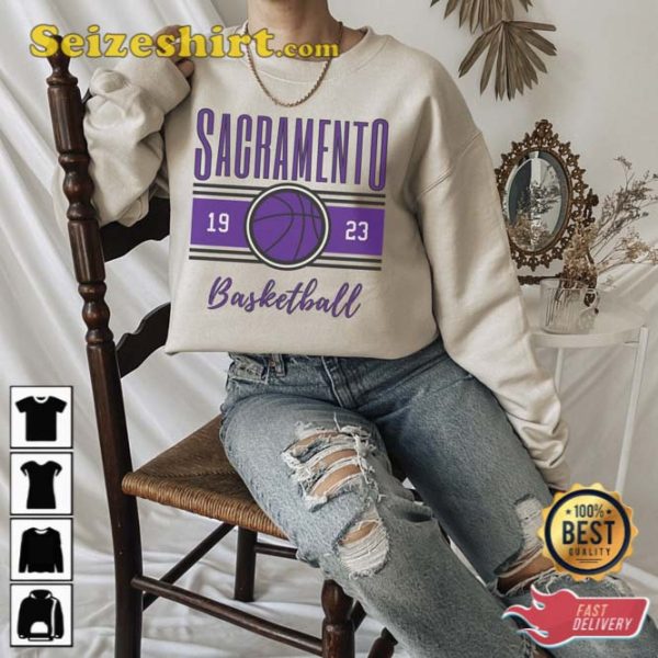 Sacramento Basketball Retro Crewneck Sweatshirt Gift For Fan