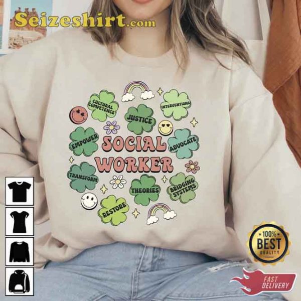 School Social Worker ST Patrick Shirt