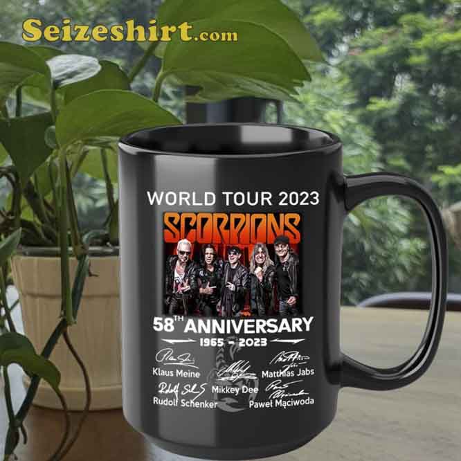 Scorpions World Tour 2023 58th Anniversary Ceramic Coffee Mug