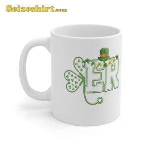 Shamrock Funny ER Nurse St Patricks Day Mug