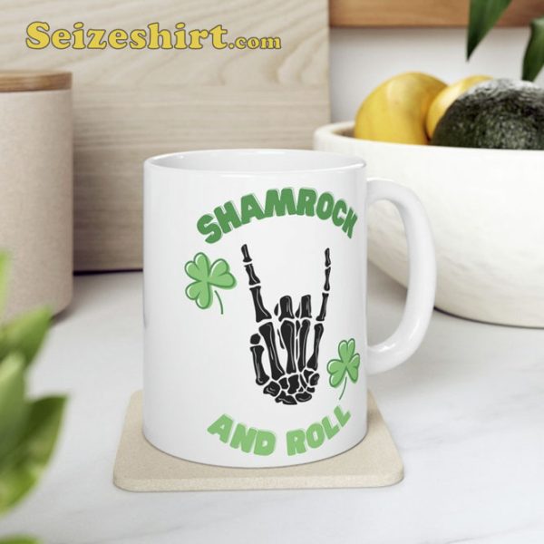 Shamrock And Roll Ceramic Mug