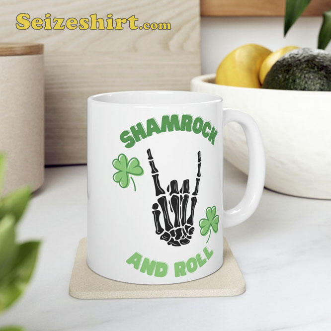 Shamrock And Roll Ceramic Mug