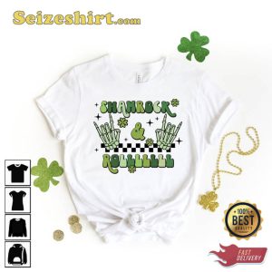 Shamrock and Roll Funny Cool St Patricks Day Shirt