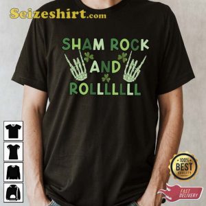 Shamrock And Roll St Patrick’s Day Tee Shirt