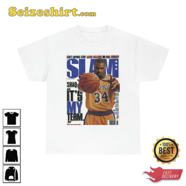 Shaquille O’Neal Slam Magazine Los Angeles Lakers Basketball Shirt