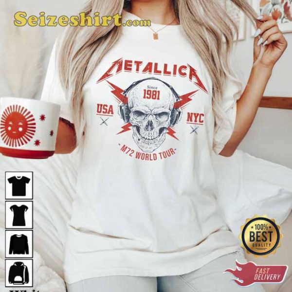 Skull Metallica USA NYC M72 World Tour Unisex T-Shirt