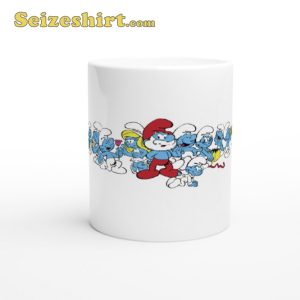 Smurfs Characters retro Vintage 80’s TV Show Coffee Mug