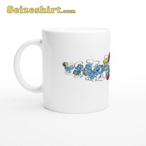 Smurfs Characters retro Vintage 80's TV Show Coffee Mug