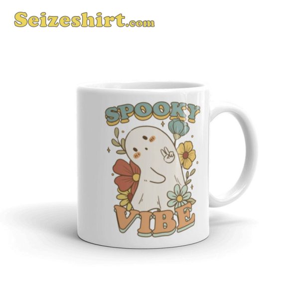 Spooky Vibes Hippy Halloween Cute Coffee Mug