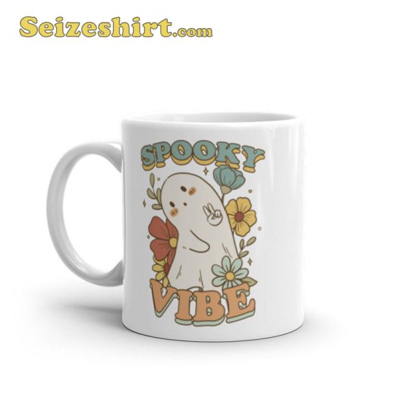 Spooky Vibes Hippy Halloween Cute Coffee Mug