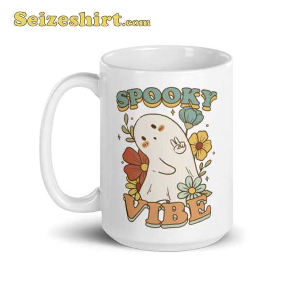 Spooky Vibes Hippy Halloween Cute Coffee Mug