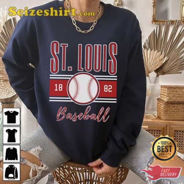 St Louis Baseball Retro Unisex Sweatshirt Gift For Fan