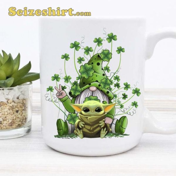 St Patricks Day Gnome And Baby Yoda Mug