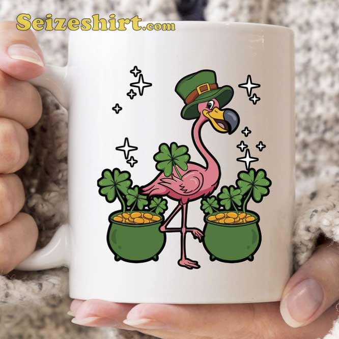 St Patricks Day Flamingo Mug