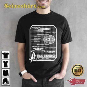 Star Trek Shenzhou Schematics Unisex Tee Shirt