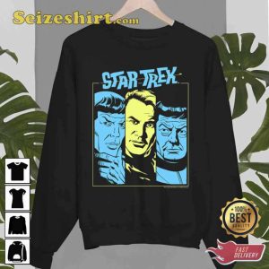 Star Trek Original Series Neon Head Shot Portrait Panels Unisex T-Shirt