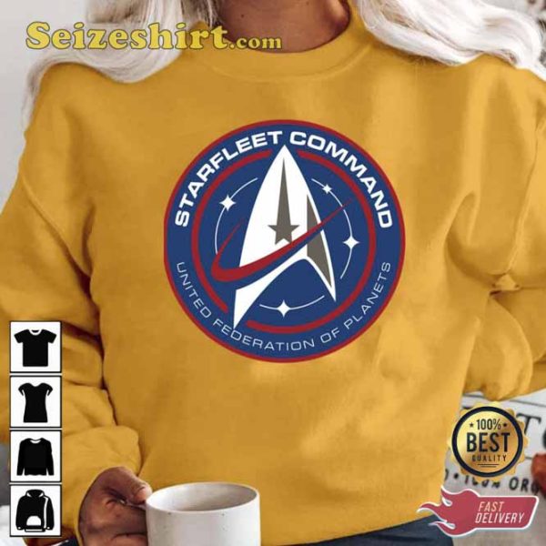Starfleet Command Red And Blue Badge Star Trek Unisex T-Shirt