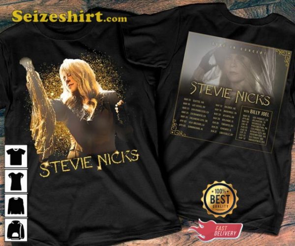 Stevie Nicks With Billy Joey Tour 2023 Two Icons One Night T-Shirt