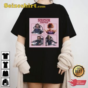Stranger Things Character Squares Graphic Tee Shirt