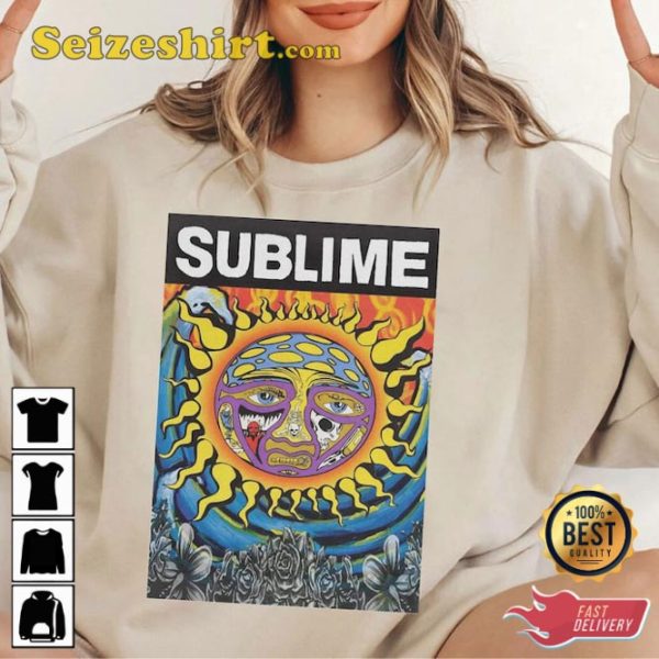 Sublime Sun and Fish Poster Style Unisex Sweatshirt