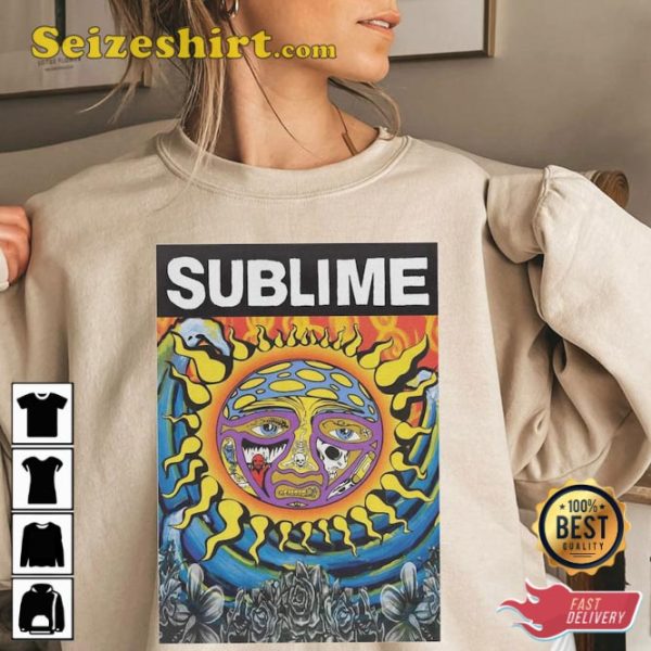 Sublime Sun and Fish Poster Style Unisex Sweatshirt