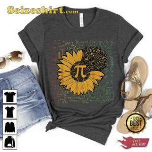 Sunflower Pi Symbol Math Teacher Shirt