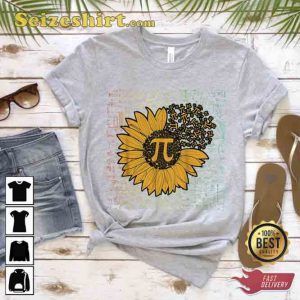 Sunflower Pi Symbol Math Teacher Shirt