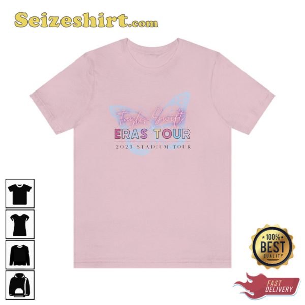 TS Taylor Pastel Lover Butterfly Pink Adult Swiftie Tee
