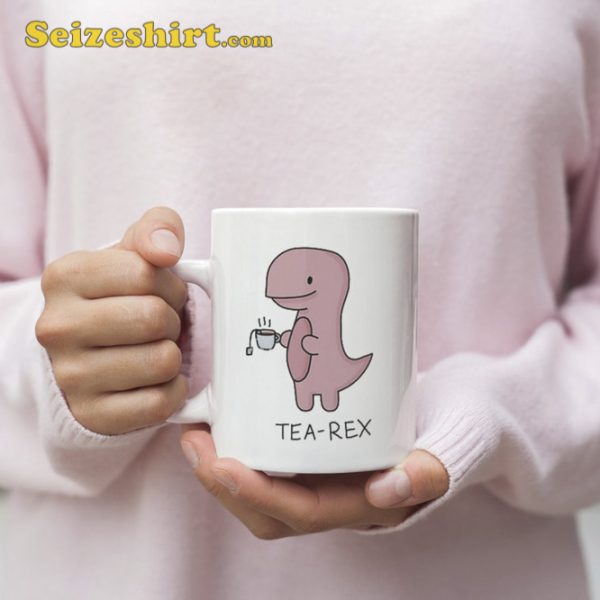 Tea Rex White Ceramic Mug